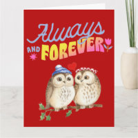 Immer und für immer Niedliche Eulen in der Liebe
