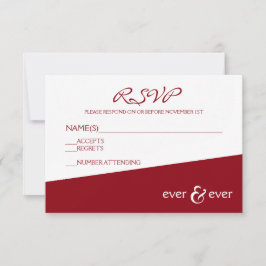 Immer und immer Burgundy-Winkel - RSVP-Karte RSVP Karte