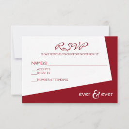 Immer und immer Burgundy-Winkel - RSVP-Karte RSVP Karte
