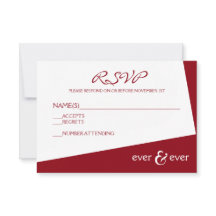 Immer und immer Burgundy-Winkel - RSVP-Karte