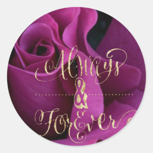 Immer und immer Hochzeitsticker Runder Aufkleber