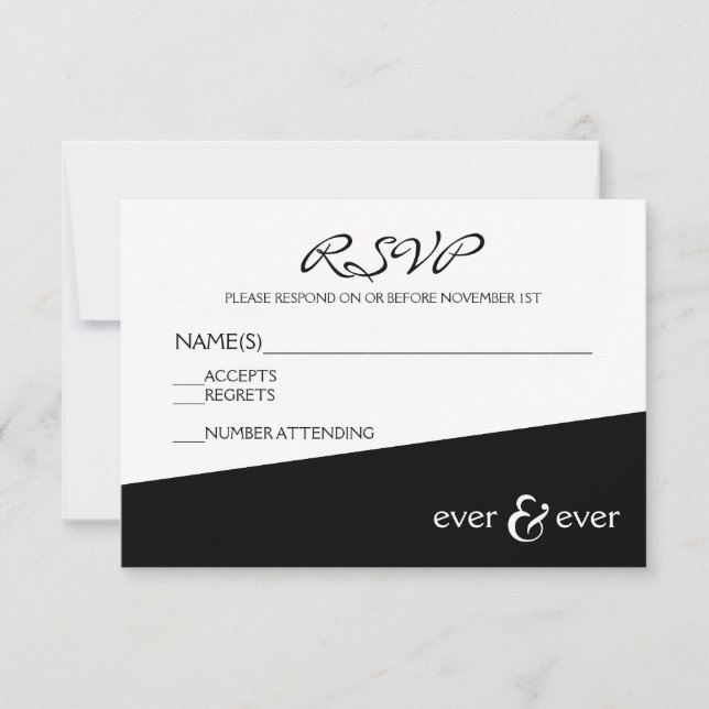 Immer und immer schwarzer Winkel - RSVP Karte (Vorderseite)
