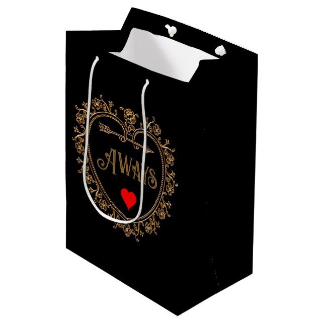 Immer Vintag Mittlere Geschenktüte (Vorderseite Schrägansicht)