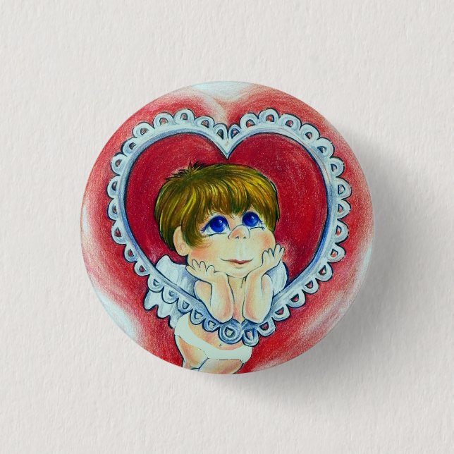 Immer von dir träumen, süße Valentine! Button (Vorderseite)
