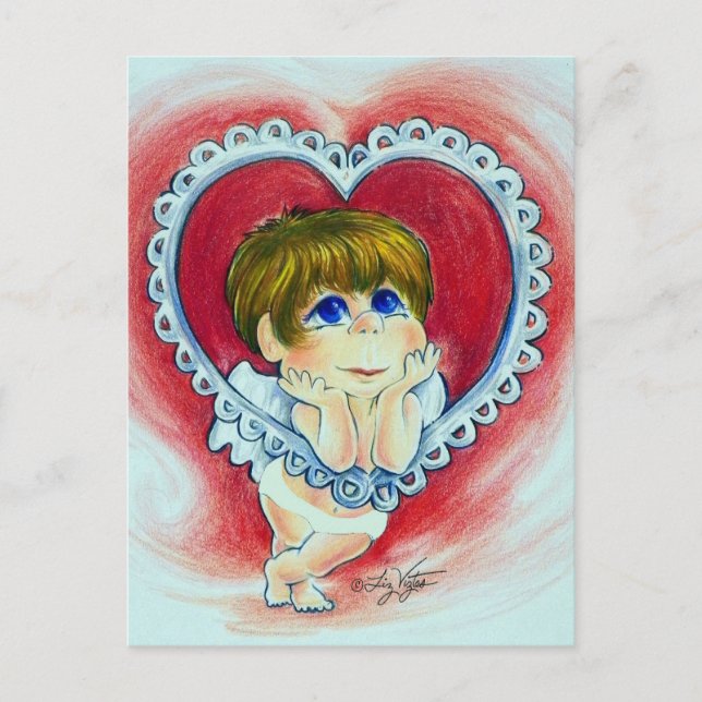 Immer von dir träumen, süße Valentine! Postkarte (Vorderseite)
