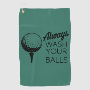 Immer Wasche Deine Bälle Lustiger Spruch Golfen Go Golfhandtuch