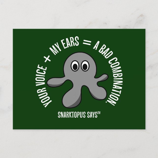 Immer wenn ich dir beim Sprechen zuhöre, bluten mi Postkarte (Vorderseite)