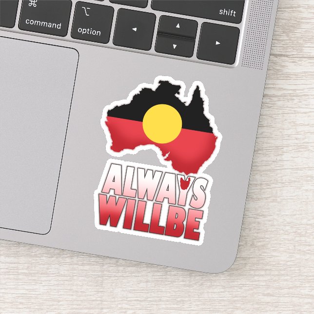 Immer wird aborigines Land, Australien Aufkleber (Detail)