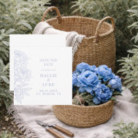 Immerblaue Blaue Pfingstrose Hochzeit Quadrat Save