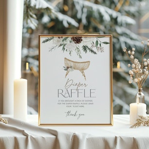 Immergrün Baby, es ist kalt draußen Windel-Raffle  Poster