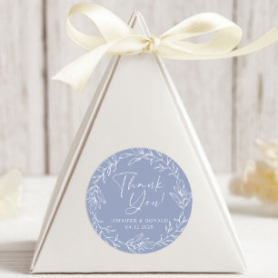 Immergrün-Blume Einfache Dankeschön-Hochzeit Runder Aufkleber