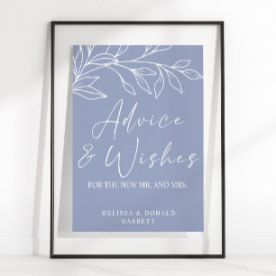 Immergrün-Blume Einfache Hochzeitsratschläge & Wün Poster