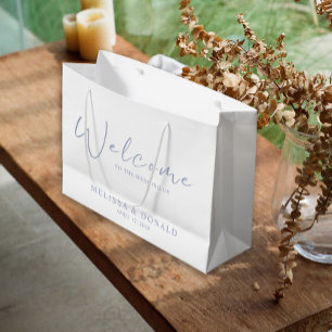 Immergrün Blumen Boho Willkommen Hochzeit Große Geschenktüte
