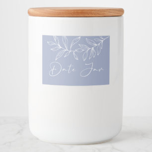 Immergrün Blumen Date Night Jar Lebensmitteletikett