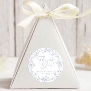 Immergrün-Blumen Einfache Dankeschön-Hochzeit Runder Aufkleber
