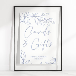 Immergrün-Blumen Einfache Hochzeitskarte & Geschen Poster