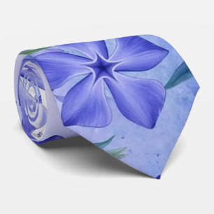 Immergrün-Blüten Blau Violett Vinca-Blüten Krawatte