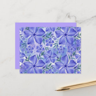 Immergrün-Blüten Blau Violett Vinca-Blüten Postkarte