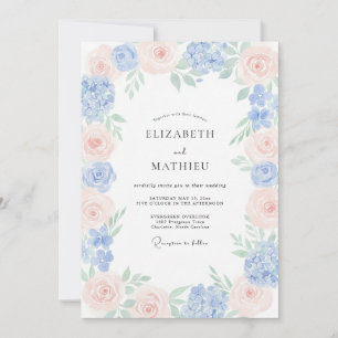 Immergrün Champagner Girlande Hochzeit Einladung