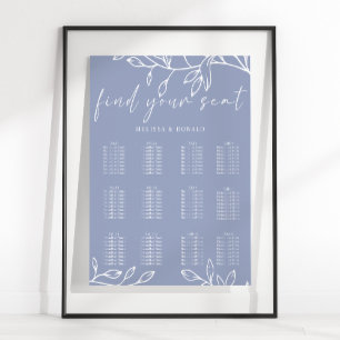Immergrün Flo Einfache Hochzeit Sitzordnung Poster