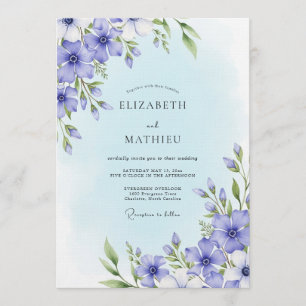 Immergrün Florale Launen Hochzeit Einladung