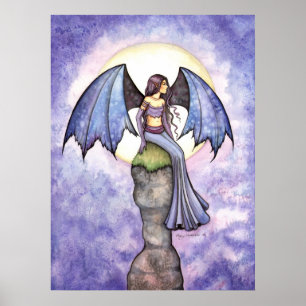 Immergrün Gothic Feen Kunst Poster Druck
