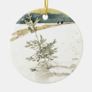 Immergrün Keramik Ornament