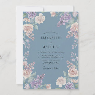 Immergrün-Malerei-Hochzeit Einladung
