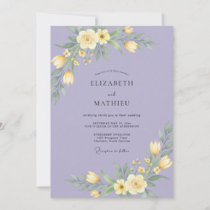 Immergrün Malerische Blumen Hochzeit Romantik Einladung