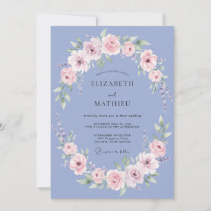 Immergrün Romantischer Blumenkranz Hochzeit Einladung
