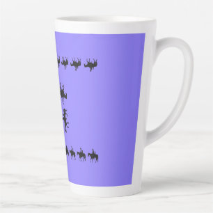 Immergrün - Silhouetten auf Pferderücken Milchtasse