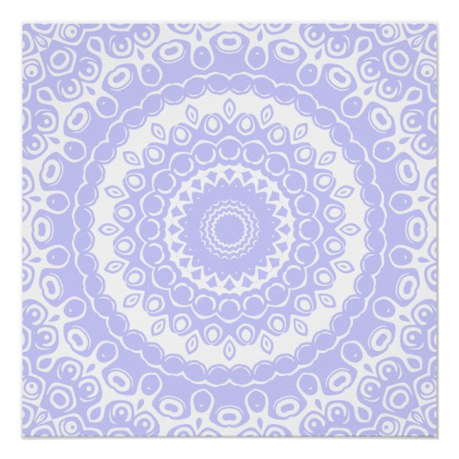 Immergrün-Traum-Mandala-Muster Poster (Vorderseite)