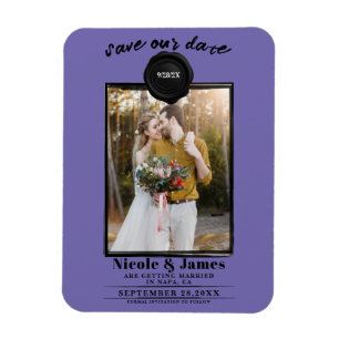 Immergrün-Wachs-Siegel-Foto-Hochzeitssave-the-Date Magnet