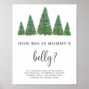 Immergrün wie groß ist Mamas Bauch Spielposter Poster