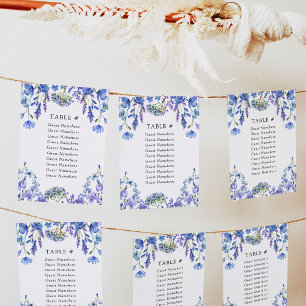 Immergrün-Wildblumen-Blumen-Hochzeit-Sitzkarten Einladung