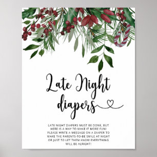 Immergrün Windeln Spiel für die späte Nacht Poster