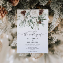 Immergrüne elegante Winterhochzeit