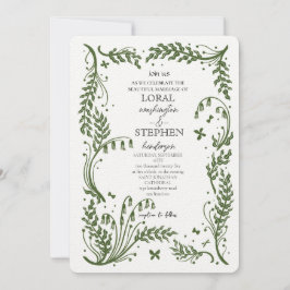 Immergrüne Eleganz Hochzeit Einladung