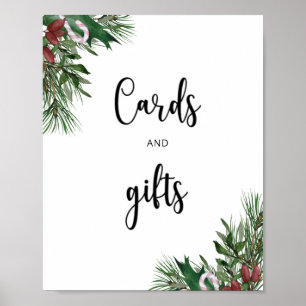 Immergrüne KARTEN UND GESCHENKE Poster