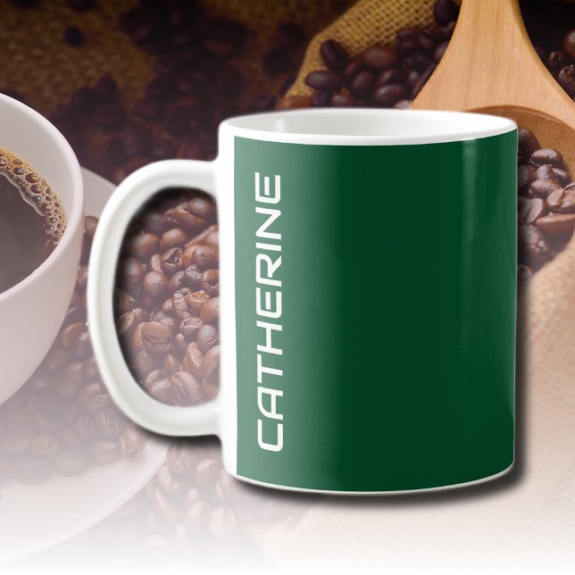 Immergrüne Personalisierte Einzelfarbe  Kaffeetasse (Von Creator hochgeladen)