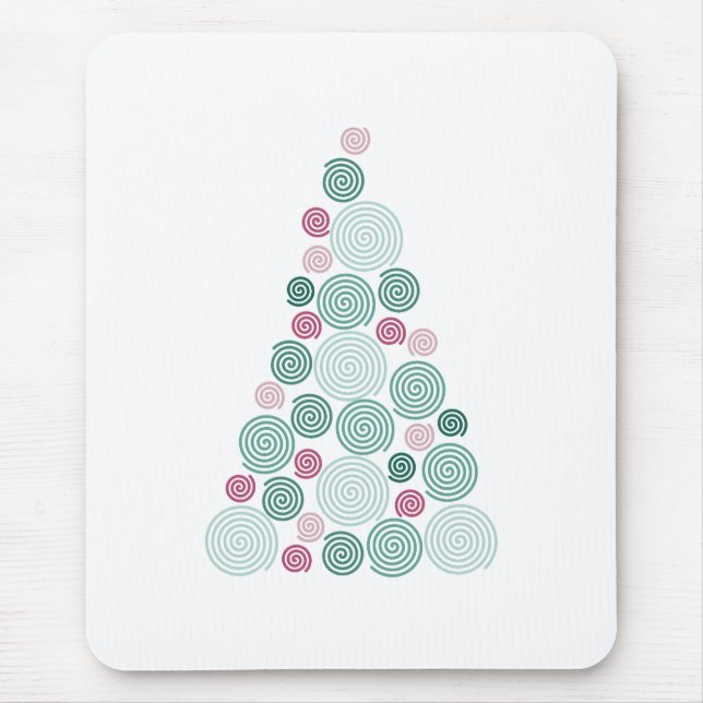 Immergrüne Spirale Mousepad (Vorne)