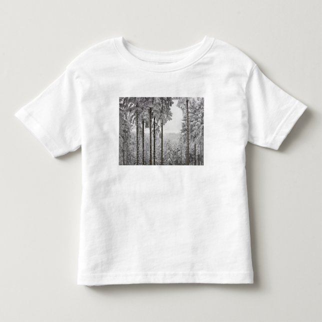 Immergrüner Wald im Winter Kleinkind T-shirt (Vorderseite)