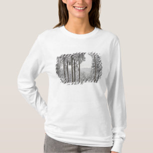 Immergrüner Wald im Winter T-Shirt
