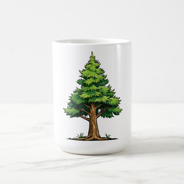 Immergrüner Wald Kaffeetasse (Mittel)