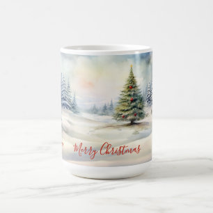 Immergrüner Weihnachtsbaum Vintage-Tasse Kaffeetasse