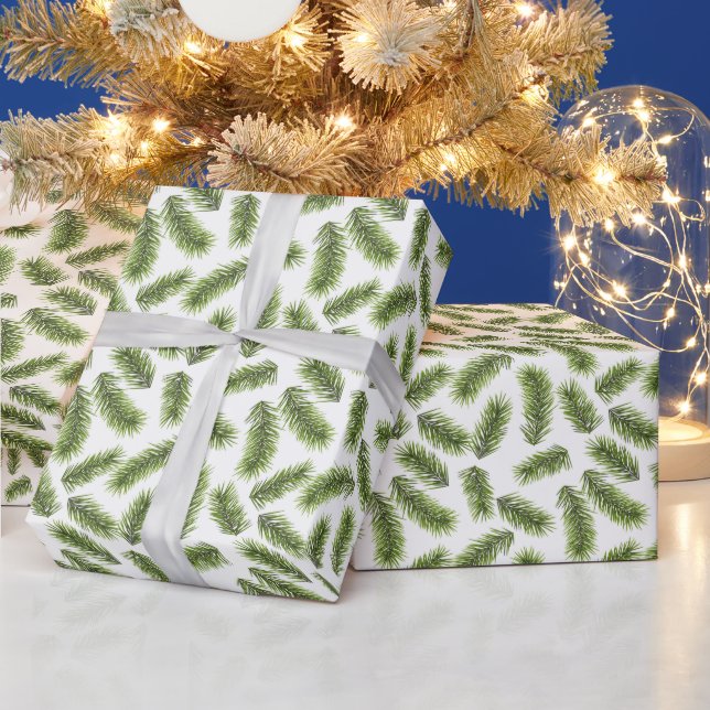 Immergrünes Zweigmuster  Geschenkpapier (Feiertage)