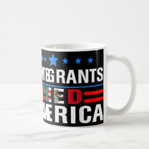 Immigranten Fütterte Amerika Einwanderer machen Am Kaffeetasse