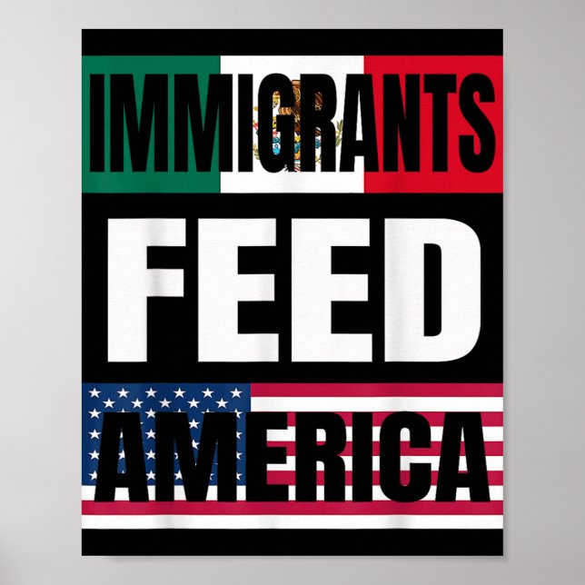 Immigranten Fütterte Amerika Einwanderer machen Am Poster (Vorne)
