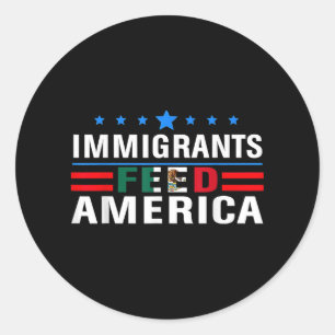 Immigranten Fütterte Amerika Einwanderer machen Am Runder Aufkleber