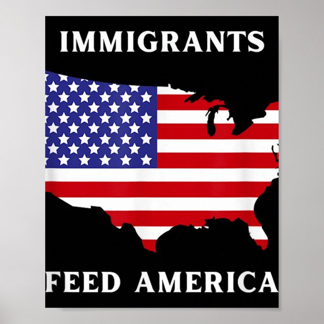 Immigranten Fütterte Amerika Flüchtlingsrechte Lib Poster (Vorne)